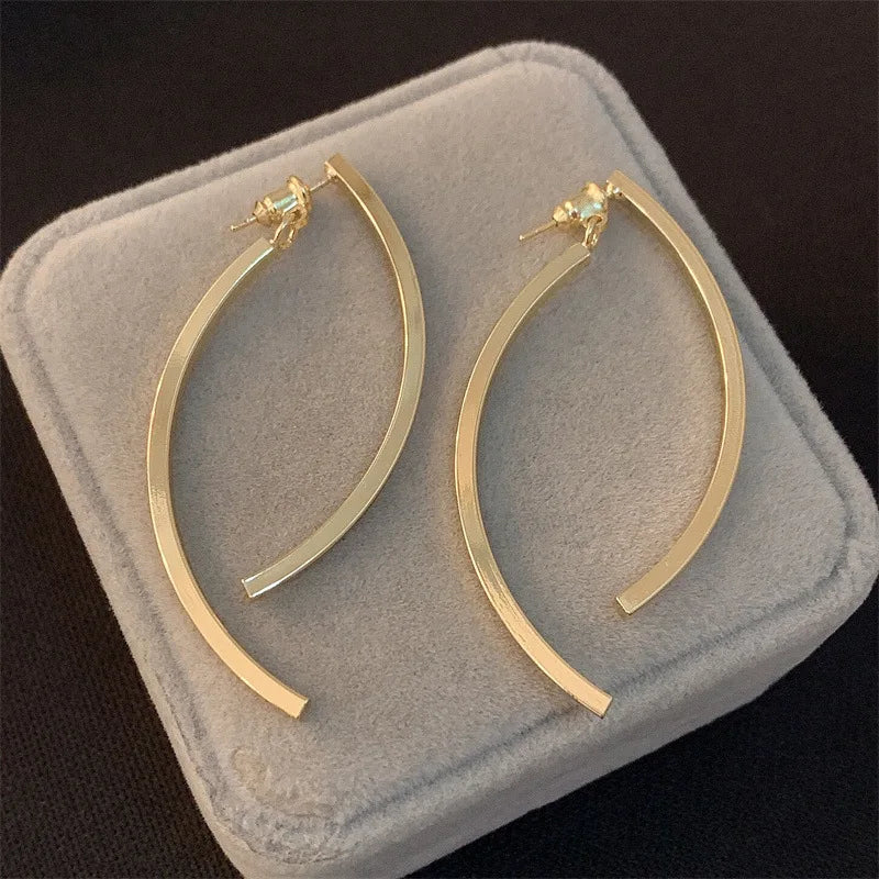 Korean Stylish Stainless Steel Long Drop Earrings For Women Fashion Simple Hanging Dangle Earrings Jewelry Girls Christmas Gift - Kaiz Boutique