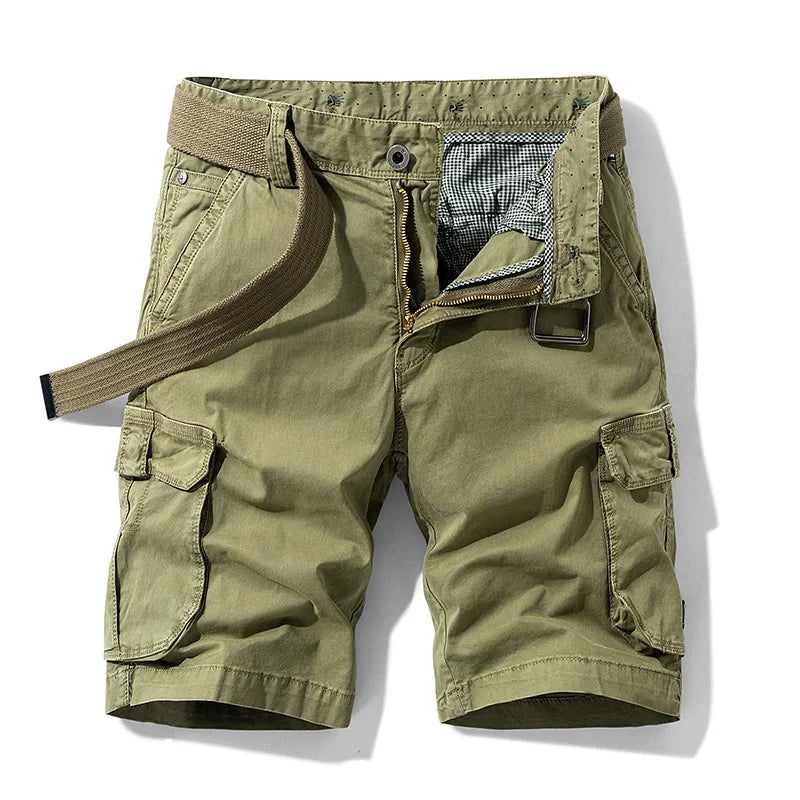 Men's Summer Cargo Shorts – Casual, Tactical & Cotton (No Belt).