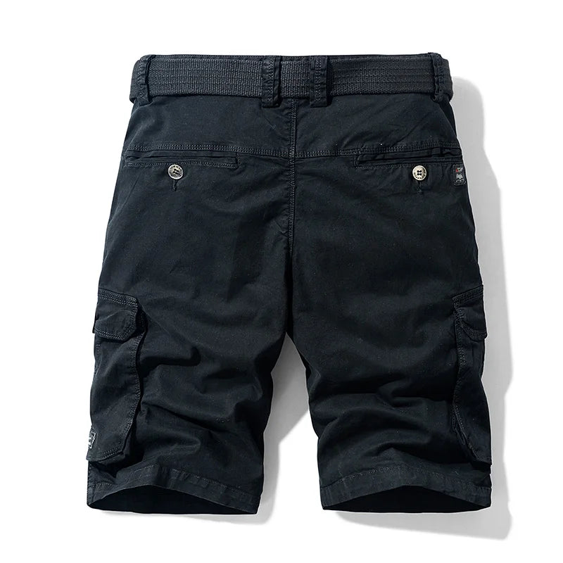 Men's Summer Cargo Shorts – Casual, Tactical & Cotton (No Belt).