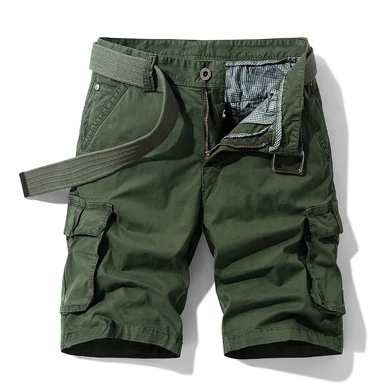 Men's Summer Cargo Shorts – Casual, Tactical & Cotton (No Belt).