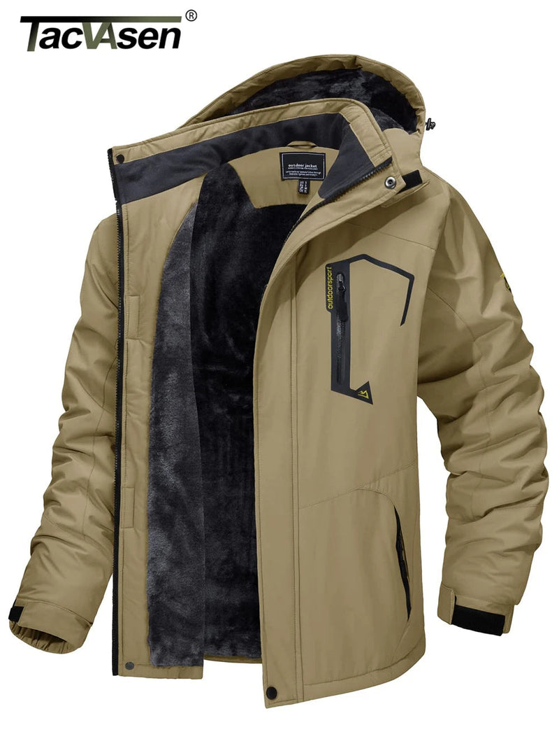 TACVASEN Fleece Lining Mountain Jackets Mens Hiking Jackets Outdoor Removable Hooded Coats Ski Snowboard Parka Winter Outwear Kaiz Boutique