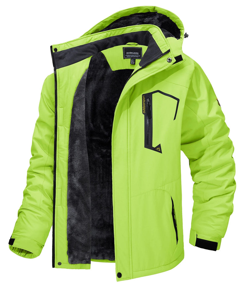 TACVASEN Fleece Lining Mountain Jackets Mens Hiking Jackets Outdoor Removable Hooded Coats Ski Snowboard Parka Winter Outwear Kaiz Boutique