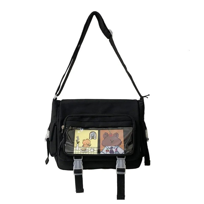 Waterproof Nylon Crossbody Bags for Women Solid Color Tote Shoulder Bag Large Capacity Youth Fashion Handbag Messenger Schoolbag Kaiz Boutique
