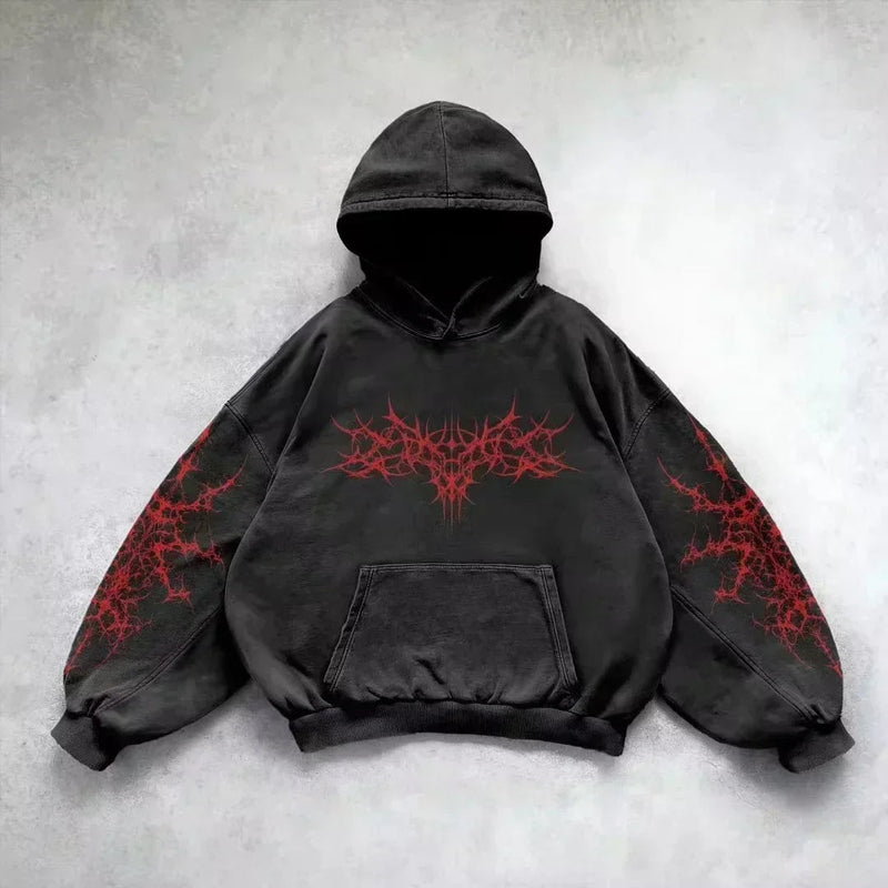 American Fashion Hip Hop Letter Embroidered Zipper Hoodie Men Street Y2K New Casual Loose Fleece Padded Sweatshirt Unisex Hoodie Kaiz Boutique