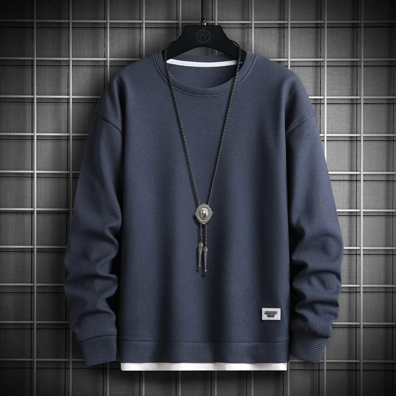 2024 Spring Waffler Hoodie Men Hip Hop Sweatshirt Streetwear Casual Fashion Men Clothing Korean Harajuku Loose Pullover Hoodies Kaiz Boutique