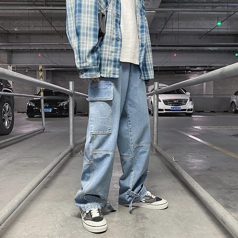 Baggy Cargo Jeans – Loose, Comfy & Hip-Hop Style.