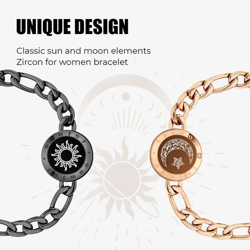 Totwoo Long Distance Relationship Touch Bracelets Couple Birthday Gift Smart Bluetooth Jewelry with App Support iOS Android Kaiz Boutique