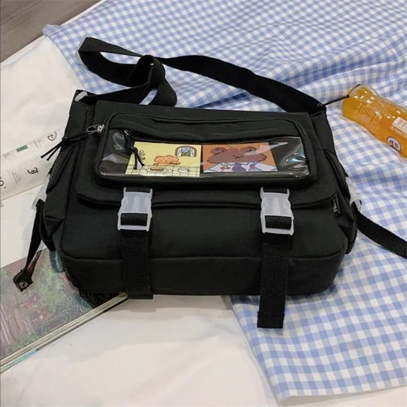 Waterproof Nylon Crossbody Bags for Women Solid Color Tote Shoulder Bag Large Capacity Youth Fashion Handbag Messenger Schoolbag Kaiz Boutique