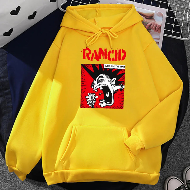 Give 'em The Boot Rancid Hoodies Fashion Rock Band Printing Sweatshirts for Men/Women Casual Unisex Streetwear Hip Hop Sudaderas Kaiz Boutique