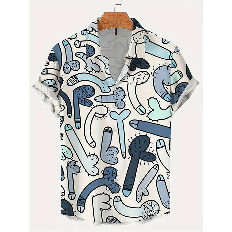 Summer Harajuku 3D Sexy Styles Printed Shirts Hentai Patterns Graphic Short Men Fashion Funny Cool Blouses Clothes Kaiz Boutique