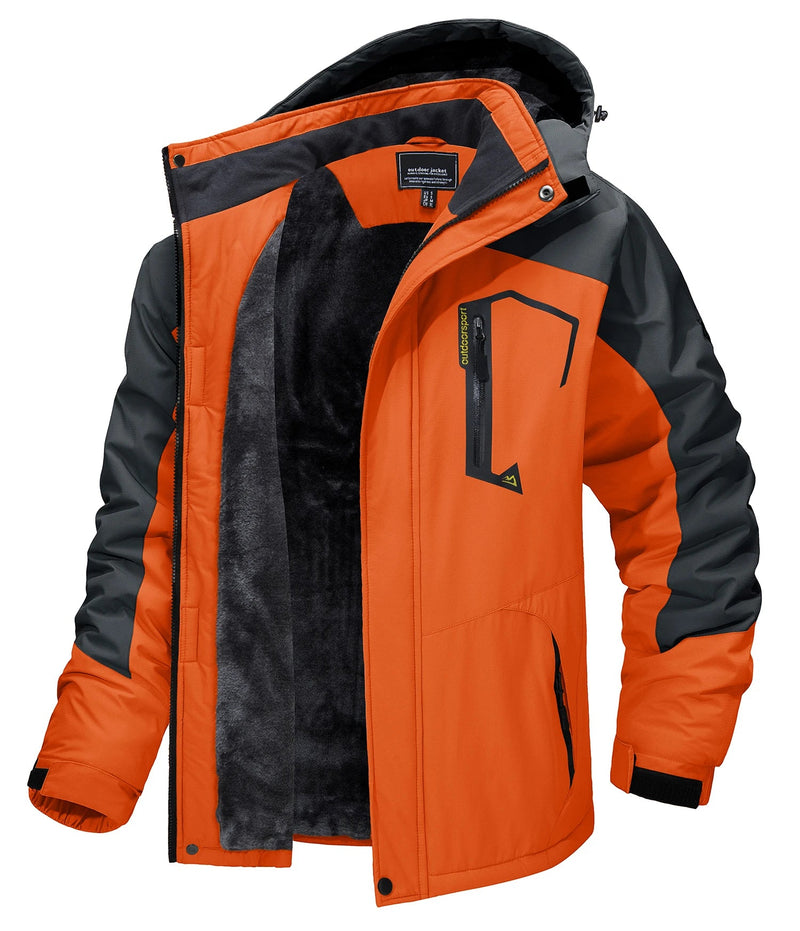 TACVASEN Fleece Lining Mountain Jackets Mens Hiking Jackets Outdoor Removable Hooded Coats Ski Snowboard Parka Winter Outwear Kaiz Boutique