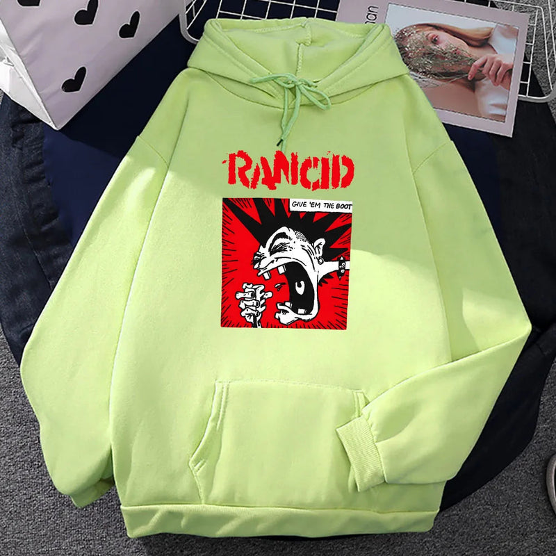 Give 'em The Boot Rancid Hoodies Fashion Rock Band Printing Sweatshirts for Men/Women Casual Unisex Streetwear Hip Hop Sudaderas Kaiz Boutique