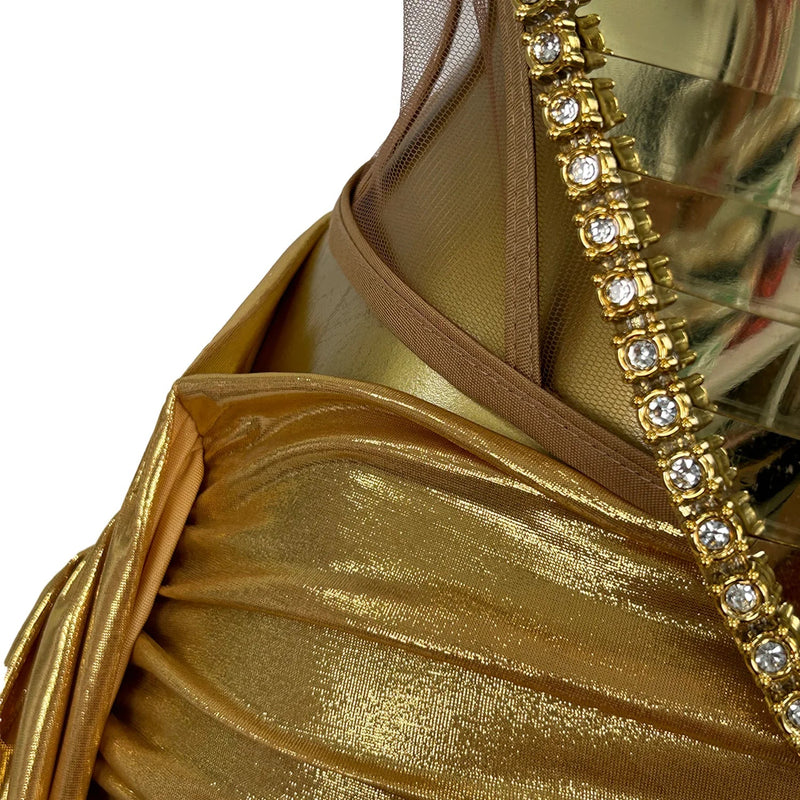 Gold Sparkle Two-Piece Dress – Party & Performance Perfect Kaiz Boutique