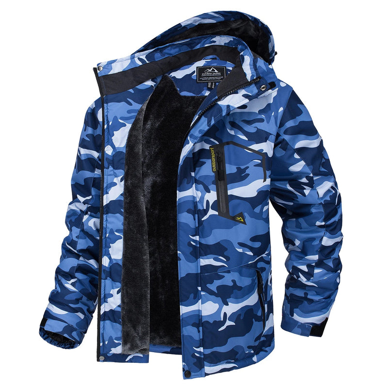 TACVASEN Fleece Lining Mountain Jackets Mens Hiking Jackets Outdoor Removable Hooded Coats Ski Snowboard Parka Winter Outwear Kaiz Boutique