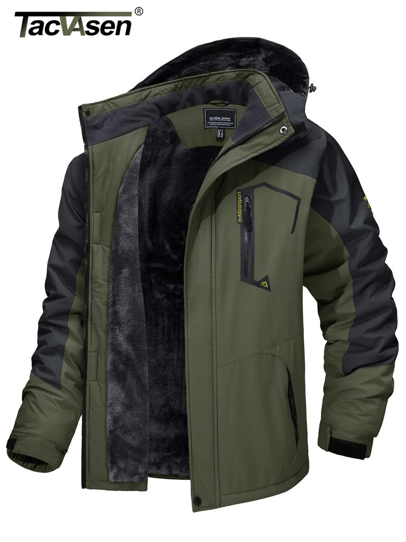 TACVASEN Fleece Lining Mountain Jackets Mens Hiking Jackets Outdoor Removable Hooded Coats Ski Snowboard Parka Winter Outwear Kaiz Boutique
