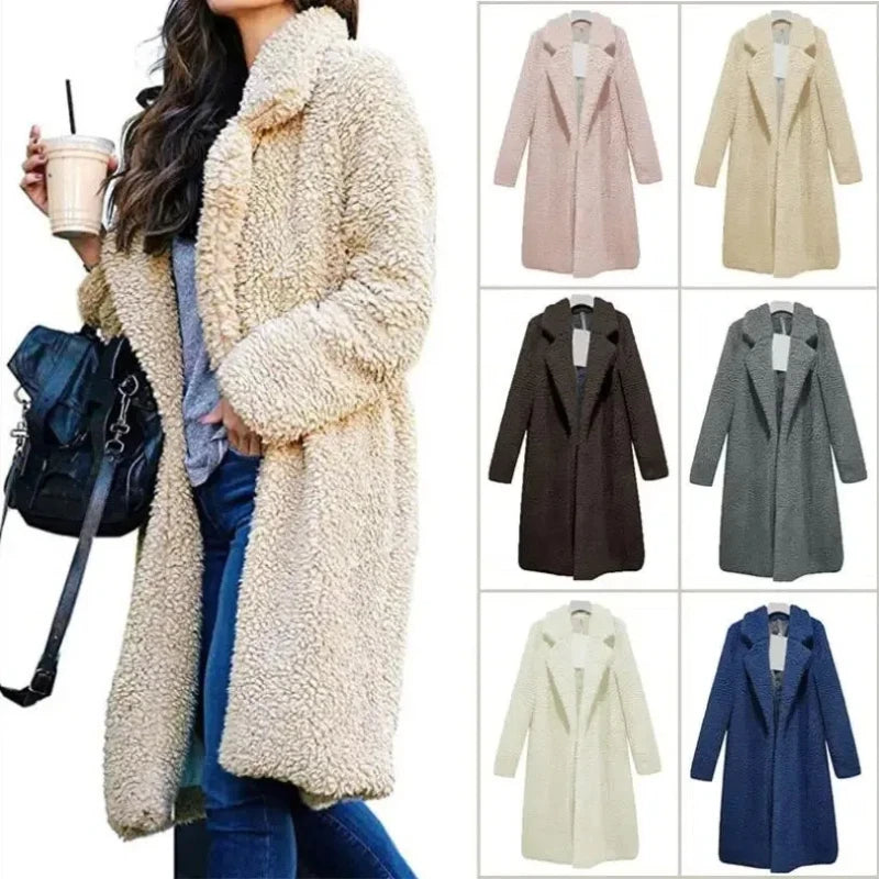 2025 New Autumn/winter Women's Long Sleeve Lapel Wool Blend Jacket  Hot Sale European Style Fashion Outerwear Kaiz Boutique