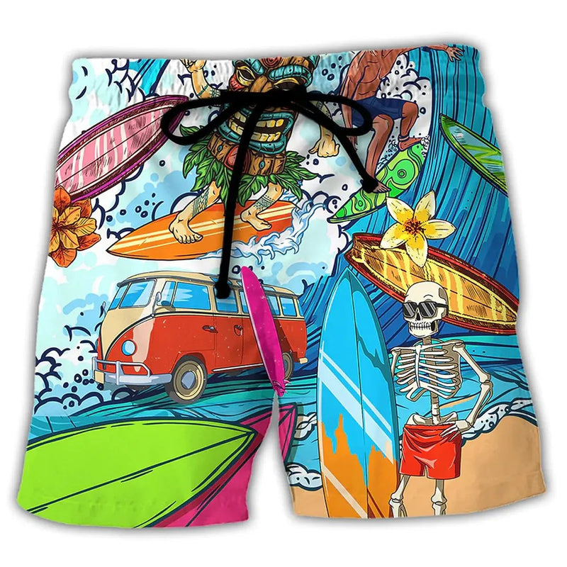 Men's Swimwear shorts Skull 3D Printed Surfing Board Shorts Kids Beach Shorts Men's Swim Trunks Masculina Briefs Boys Trunks Kaiz Boutique