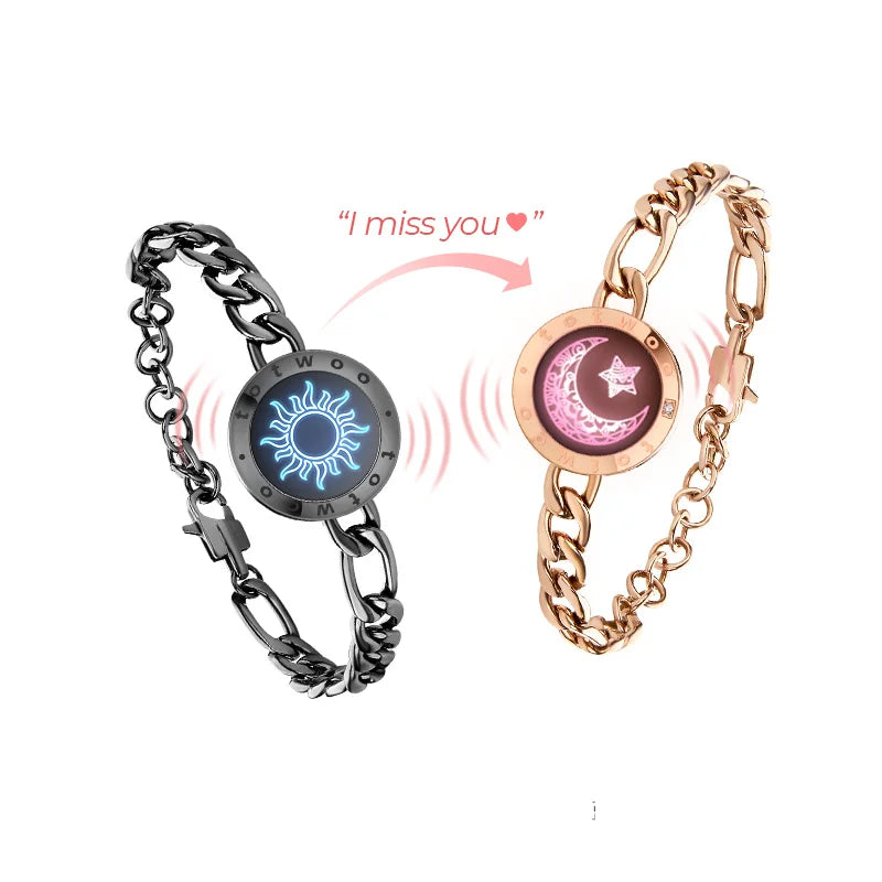 Totwoo Long Distance Relationship Touch Bracelets Couple Birthday Gift Smart Bluetooth Jewelry with App Support iOS Android Kaiz Boutique