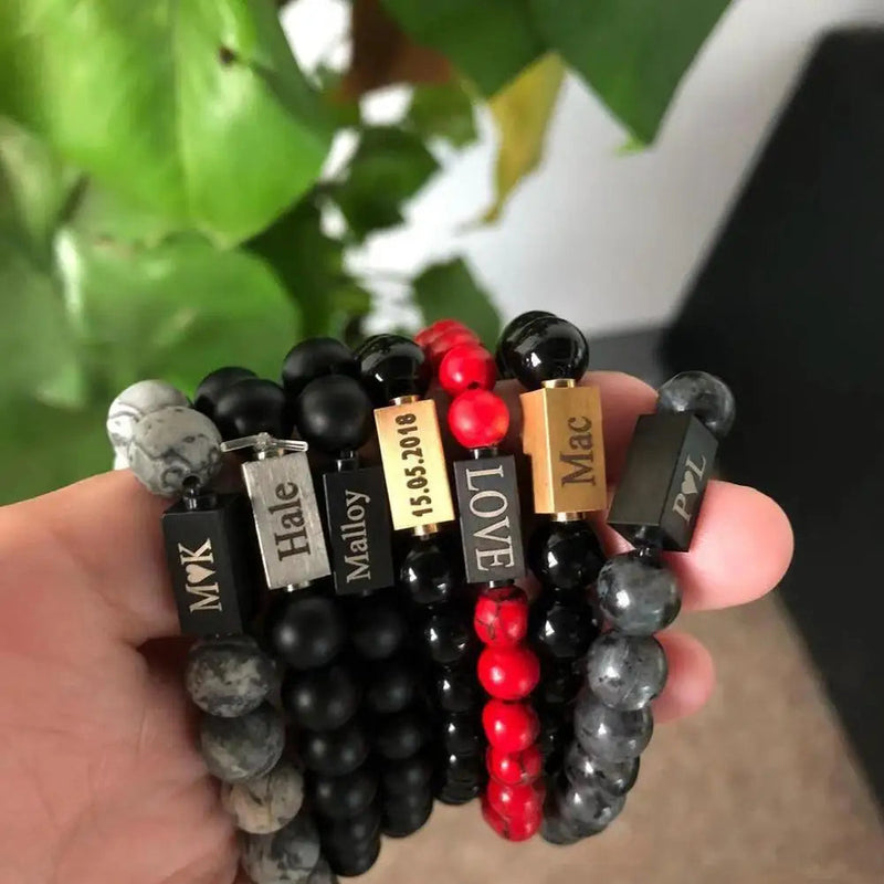 engrave  logo bracelet for wholesale customer diy handmade list Kaiz Boutique