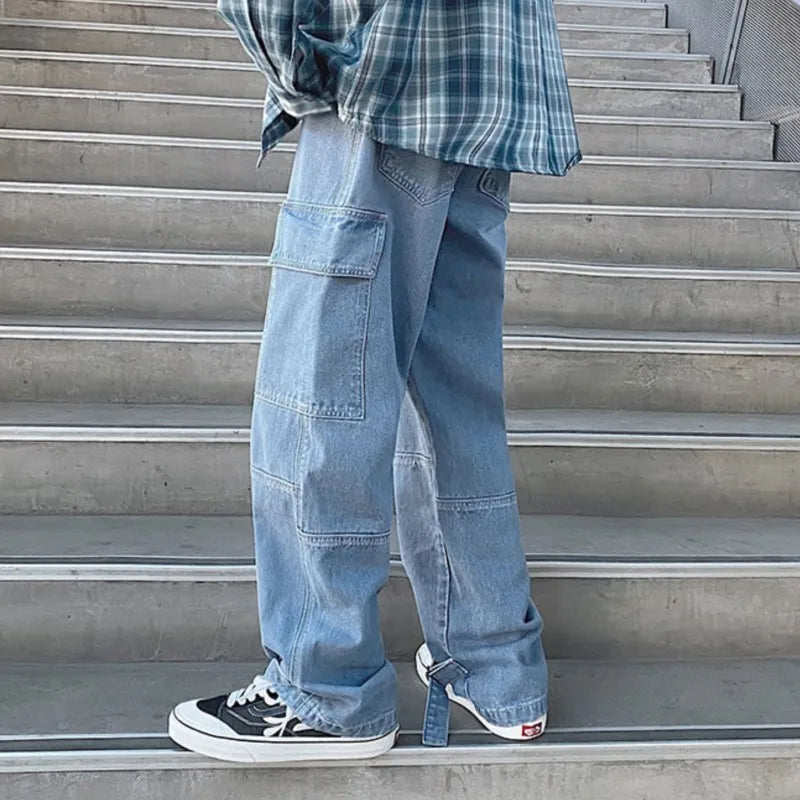 Baggy Cargo Jeans – Loose, Comfy & Hip-Hop Style.