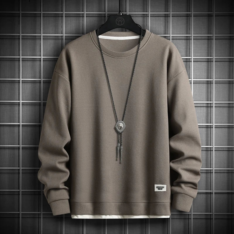 2024 Spring Waffler Hoodie Men Hip Hop Sweatshirt Streetwear Casual Fashion Men Clothing Korean Harajuku Loose Pullover Hoodies Kaiz Boutique