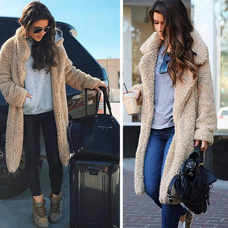 2025 New Autumn/winter Women's Long Sleeve Lapel Wool Blend Jacket  Hot Sale European Style Fashion Outerwear Kaiz Boutique