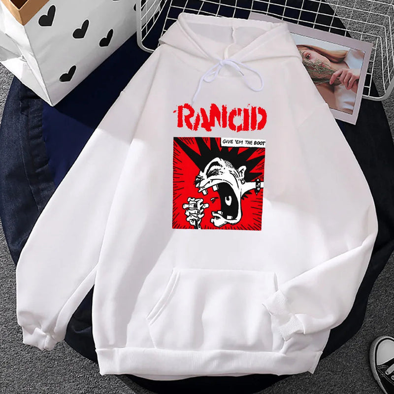 Give 'em The Boot Rancid Hoodies Fashion Rock Band Printing Sweatshirts for Men/Women Casual Unisex Streetwear Hip Hop Sudaderas Kaiz Boutique
