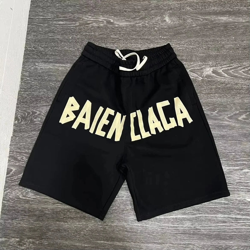 Summer American Fashion Brand High Street Letter Print Casual Shorts For Men Trendy Drawstring Quick-Drying Loose Men's Shorts Kaiz Boutique