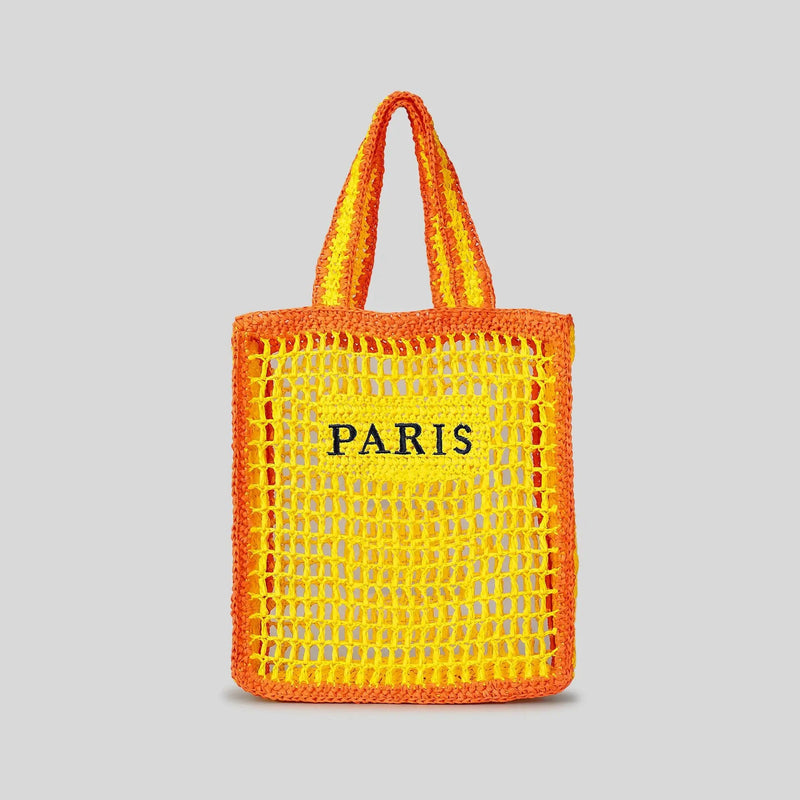 Fashion Panelled Straw Women Shoulder Bags Colorful Patchwork Handbags Paper Woven Summer Beach Tote Bag Handmade Bali Purses Kaiz Boutique