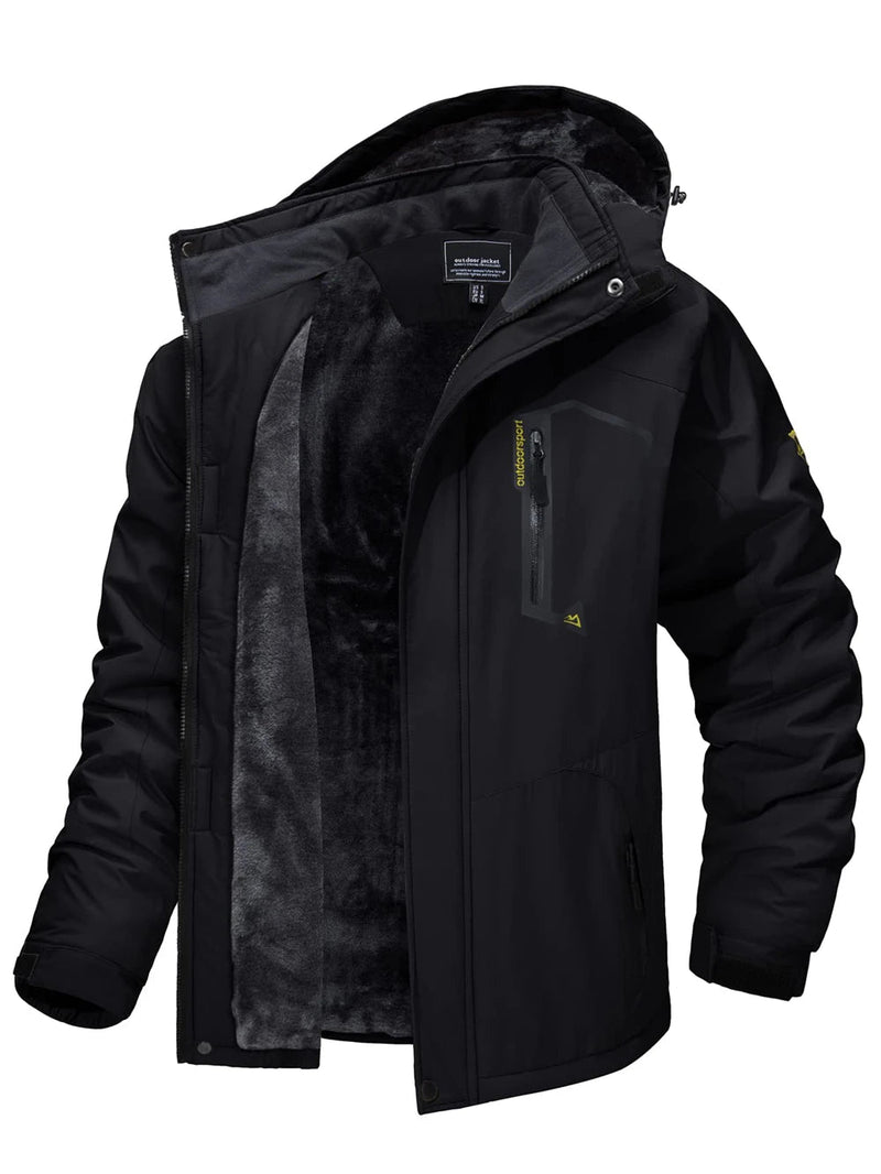 TACVASEN Fleece Lining Mountain Jackets Mens Hiking Jackets Outdoor Removable Hooded Coats Ski Snowboard Parka Winter Outwear Kaiz Boutique