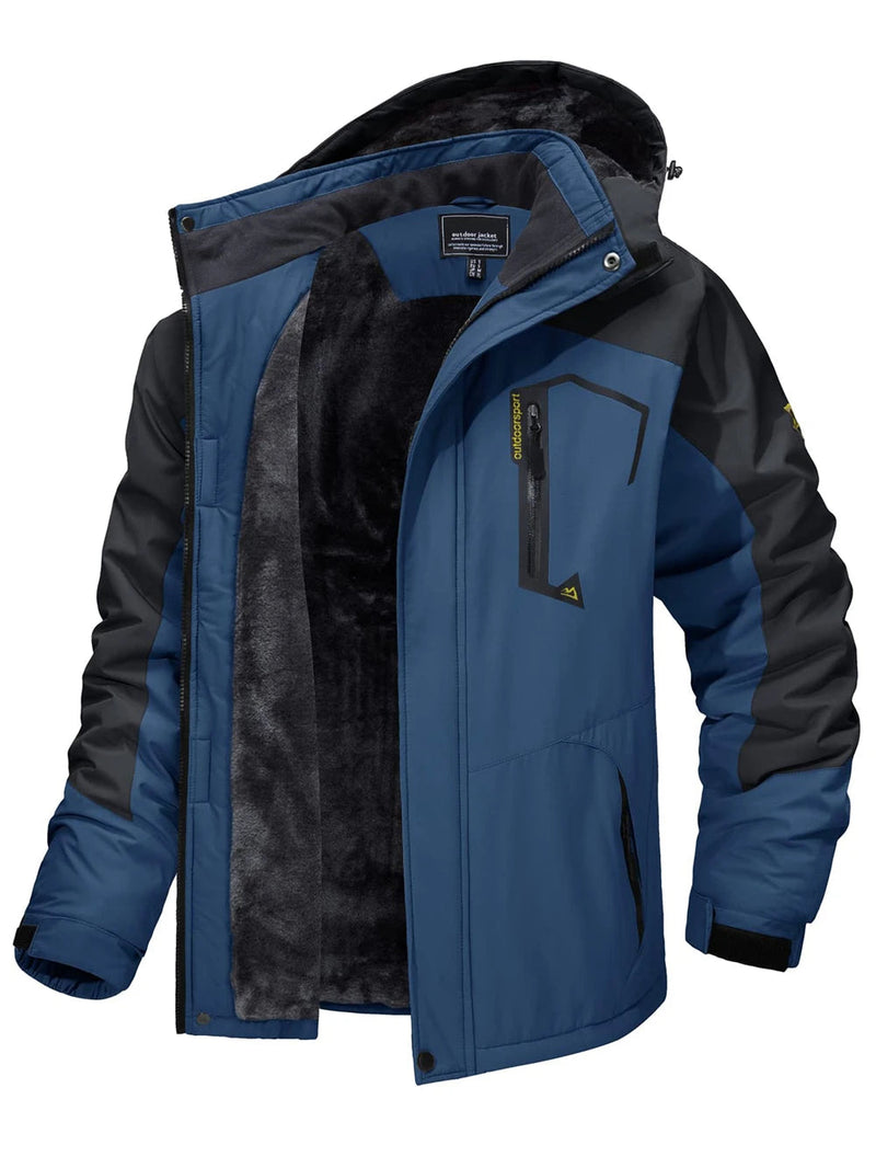 TACVASEN Fleece Lining Mountain Jackets Mens Hiking Jackets Outdoor Removable Hooded Coats Ski Snowboard Parka Winter Outwear Kaiz Boutique