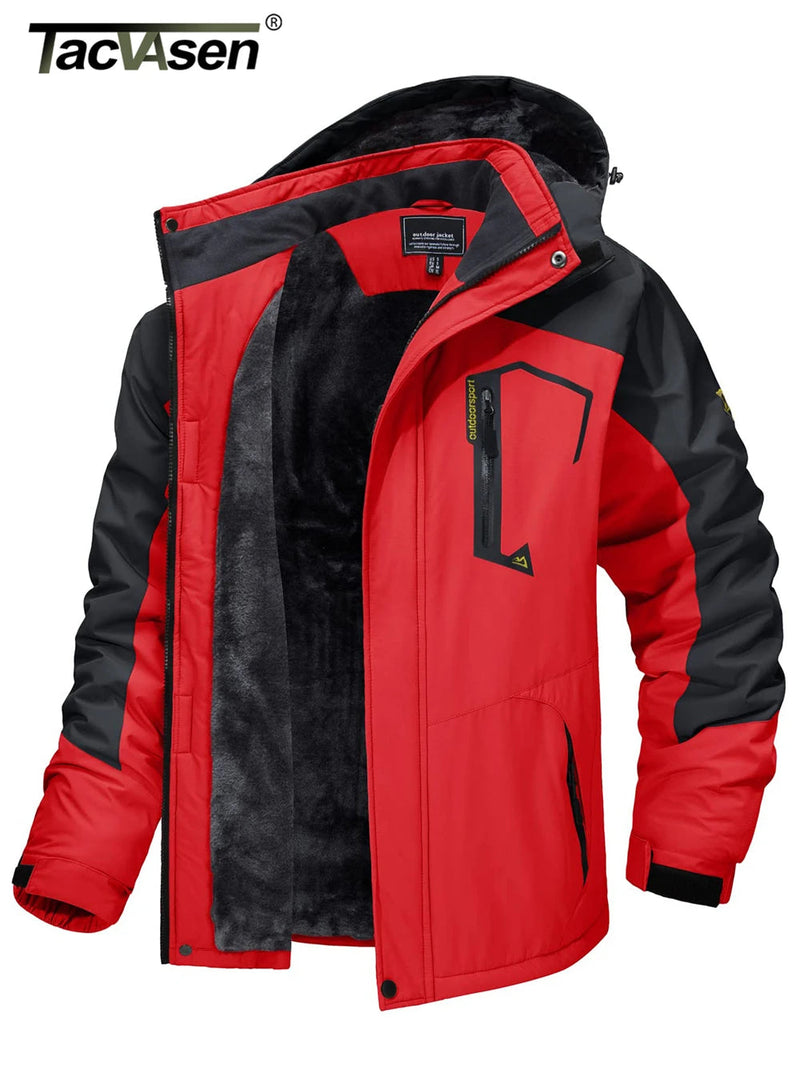 TACVASEN Fleece Lining Mountain Jackets Mens Hiking Jackets Outdoor Removable Hooded Coats Ski Snowboard Parka Winter Outwear Kaiz Boutique