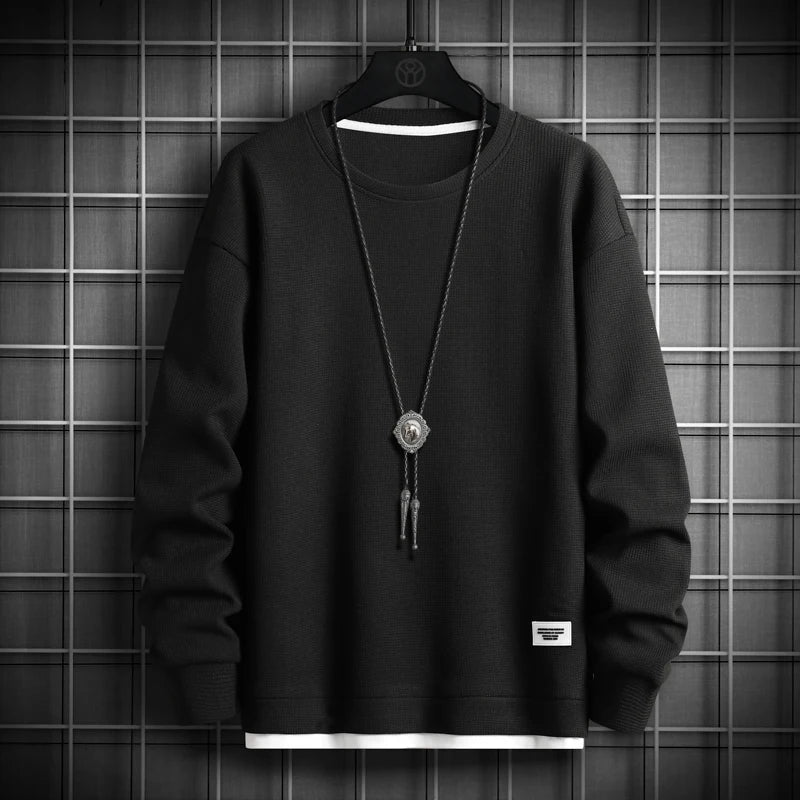 2024 Spring Waffler Hoodie Men Hip Hop Sweatshirt Streetwear Casual Fashion Men Clothing Korean Harajuku Loose Pullover Hoodies Kaiz Boutique