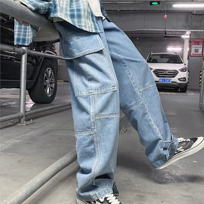 Baggy Cargo Jeans – Loose, Comfy & Hip-Hop Style.