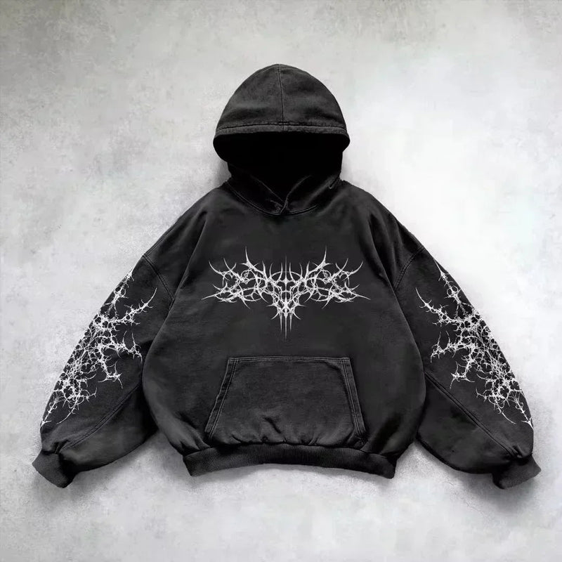 American Fashion Hip Hop Letter Embroidered Zipper Hoodie Men Street Y2K New Casual Loose Fleece Padded Sweatshirt Unisex Hoodie Kaiz Boutique