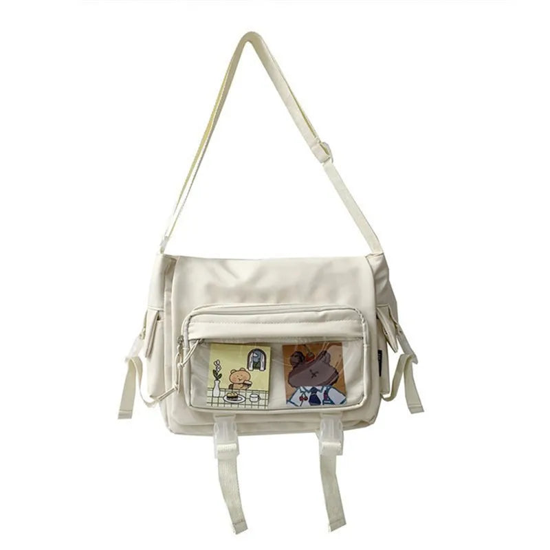 Waterproof Nylon Crossbody Bags for Women Solid Color Tote Shoulder Bag Large Capacity Youth Fashion Handbag Messenger Schoolbag Kaiz Boutique