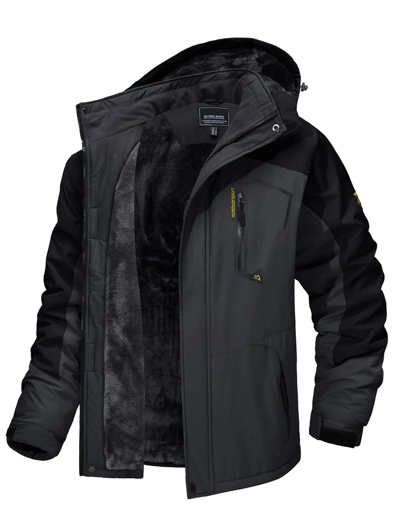TACVASEN Fleece Lining Mountain Jackets Mens Hiking Jackets Outdoor Removable Hooded Coats Ski Snowboard Parka Winter Outwear Kaiz Boutique