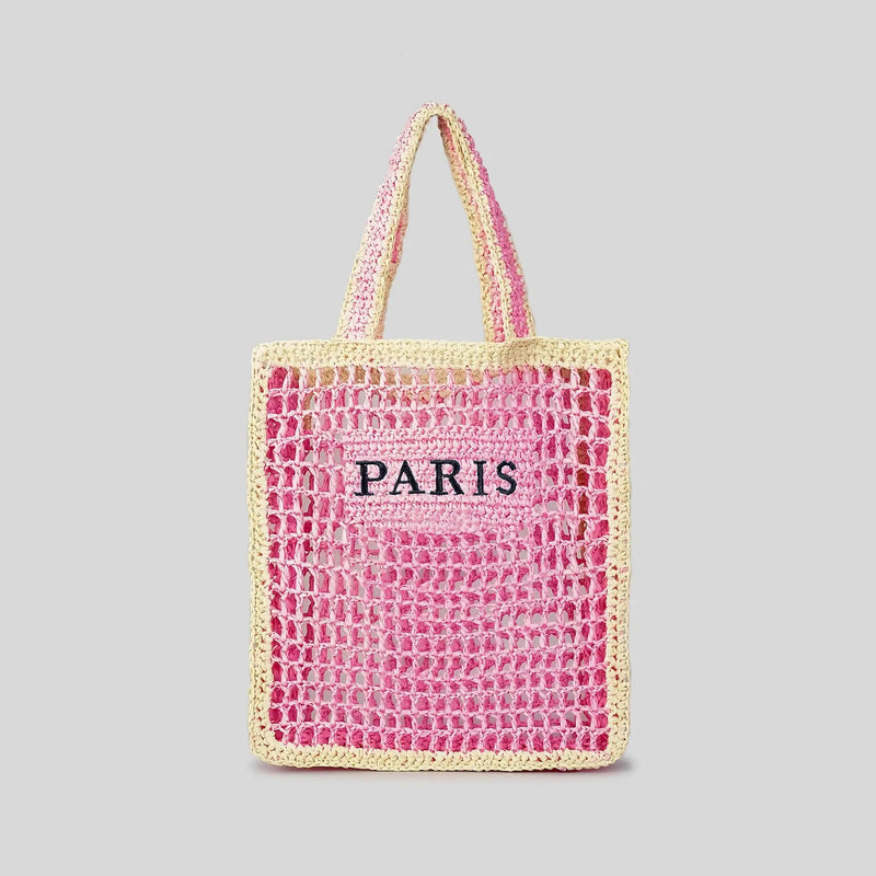Fashion Panelled Straw Women Shoulder Bags Colorful Patchwork Handbags Paper Woven Summer Beach Tote Bag Handmade Bali Purses Kaiz Boutique
