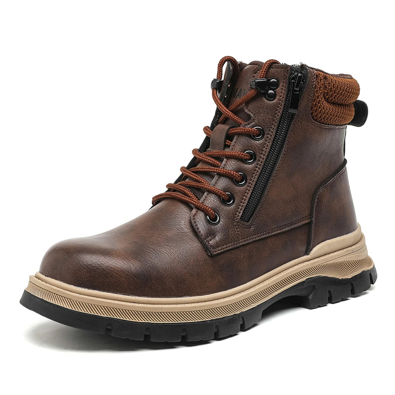 Outdoor Waterproof Safety Shoes Security Steel Toe Cap Men's Boots Working Steel Toe Anti-Smashing Boots Men's Work Boots 41-46 Kaiz Boutique