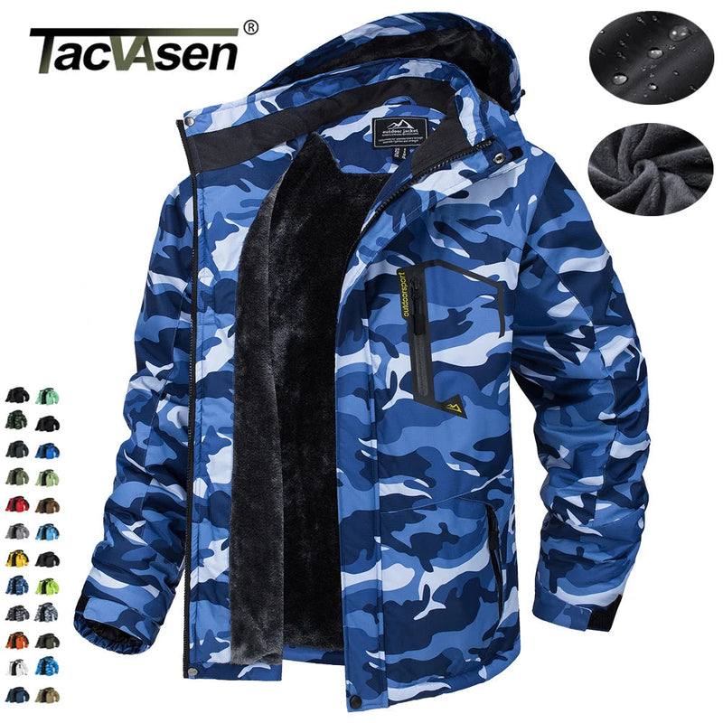 TACVASEN Fleece Lining Mountain Jackets Mens Hiking Jackets Outdoor Removable Hooded Coats Ski Snowboard Parka Winter Outwear Kaiz Boutique