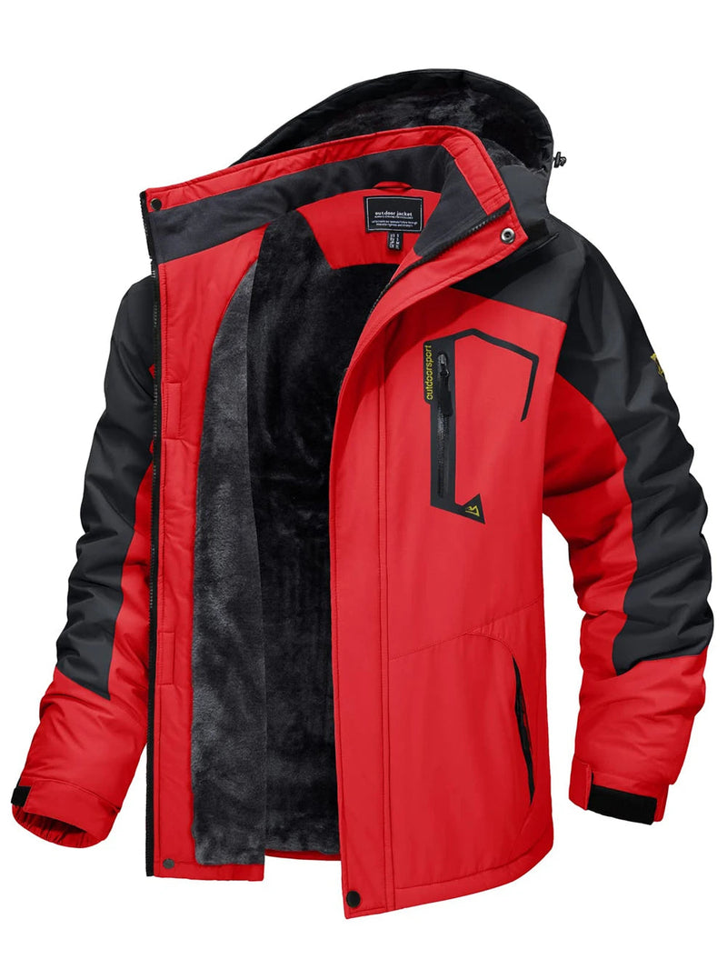TACVASEN Fleece Lining Mountain Jackets Mens Hiking Jackets Outdoor Removable Hooded Coats Ski Snowboard Parka Winter Outwear Kaiz Boutique