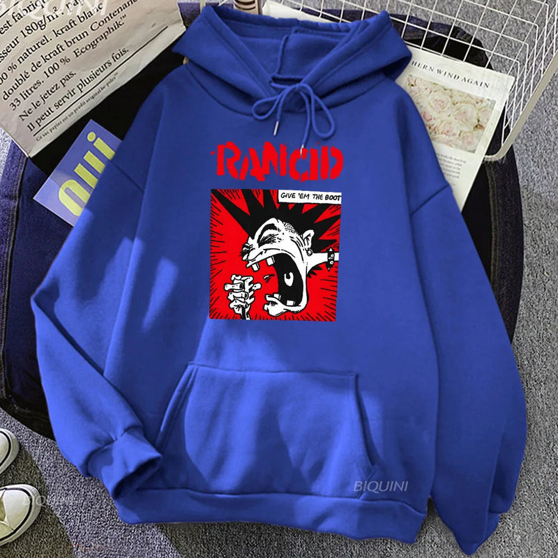 Give 'em The Boot Rancid Hoodies Fashion Rock Band Printing Sweatshirts for Men/Women Casual Unisex Streetwear Hip Hop Sudaderas Kaiz Boutique