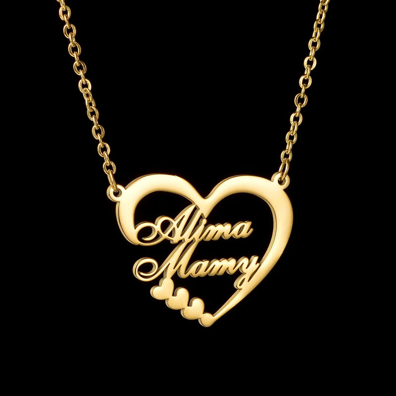 Atoztide Personalized Custom Name Necklace for Women Stainless Steel Heart Brtterfly Letter Choker Chain Pendant Jewelry Gift Kaiz Boutique