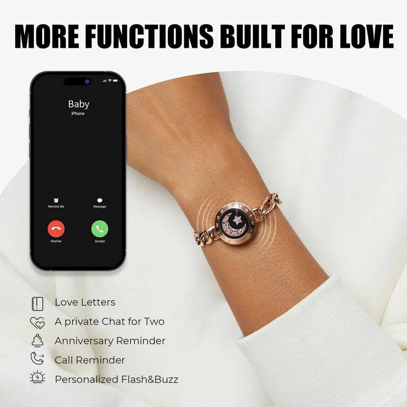 Totwoo Long Distance Relationship Touch Bracelets Couple Birthday Gift Smart Bluetooth Jewelry with App Support iOS Android Kaiz Boutique